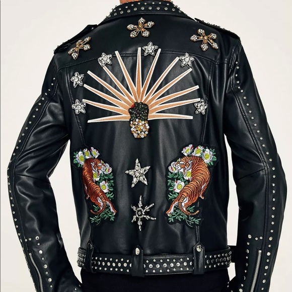 zara studded leather jacket